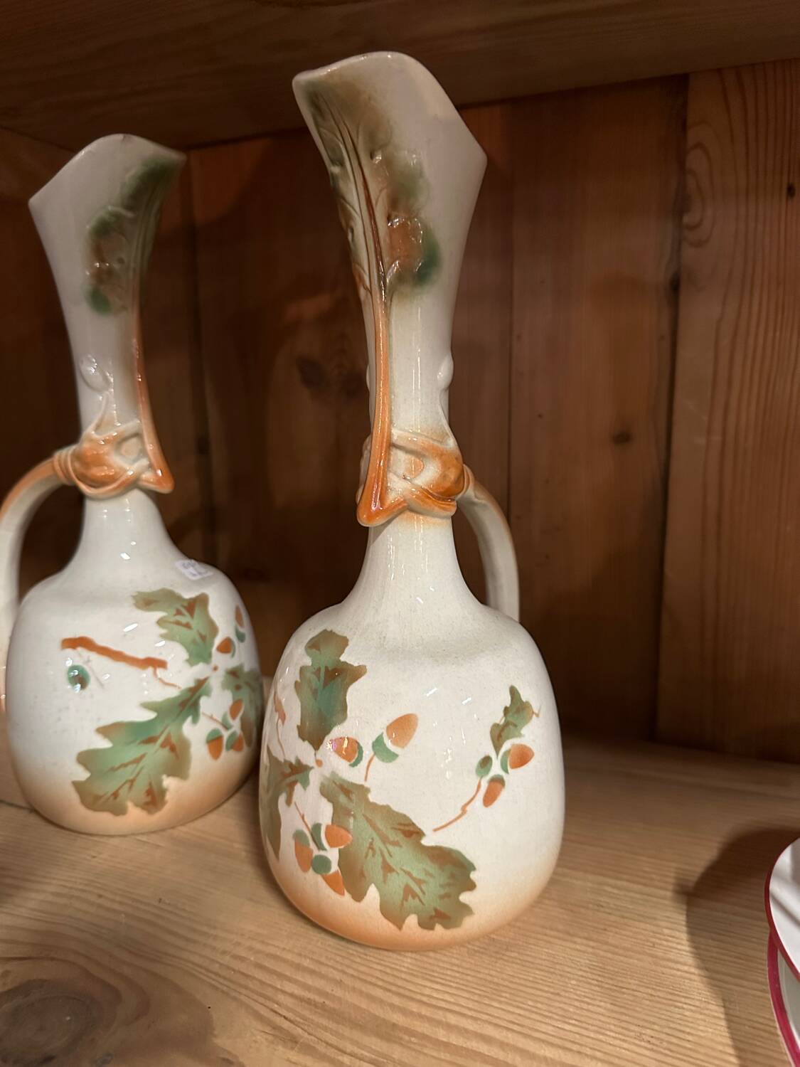 Pair of porcelain carafes