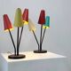 Set of two colorful table lamps