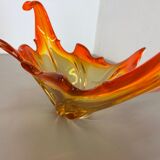 1,9kg Murano Glass "Centerpiece" 50cm Bowl Shell Element Murano, Italy, 1970