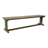 Ancien banc en teck birman patine verte d’origine