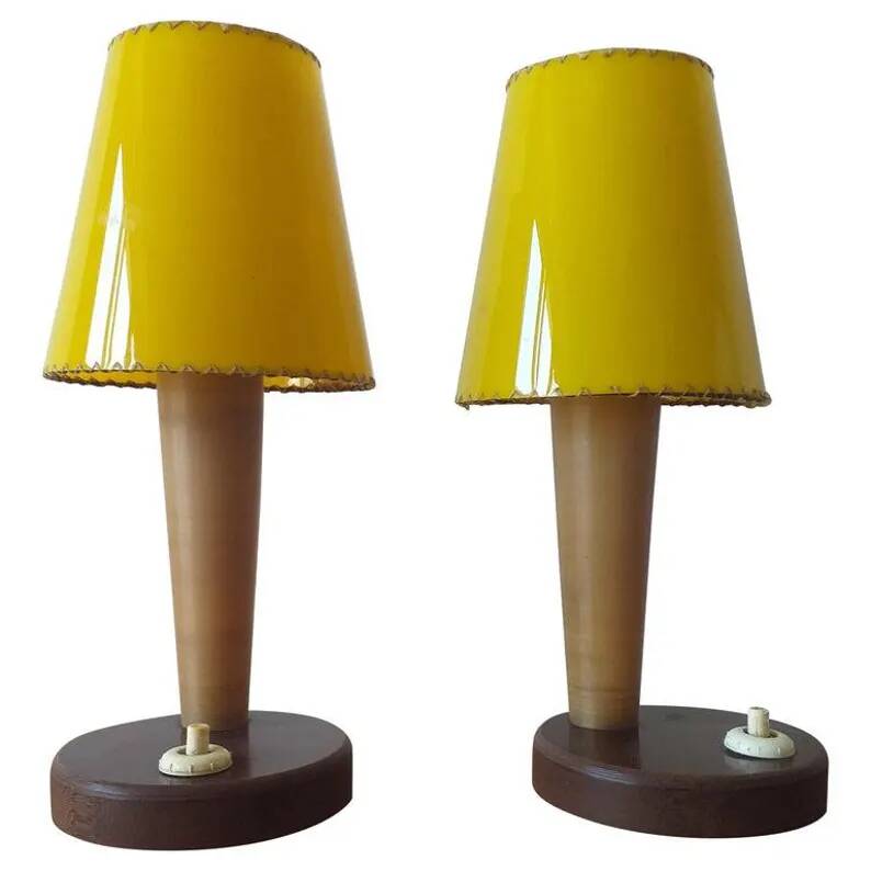 Pair of Rare Midcentury Table Lamps, 1950