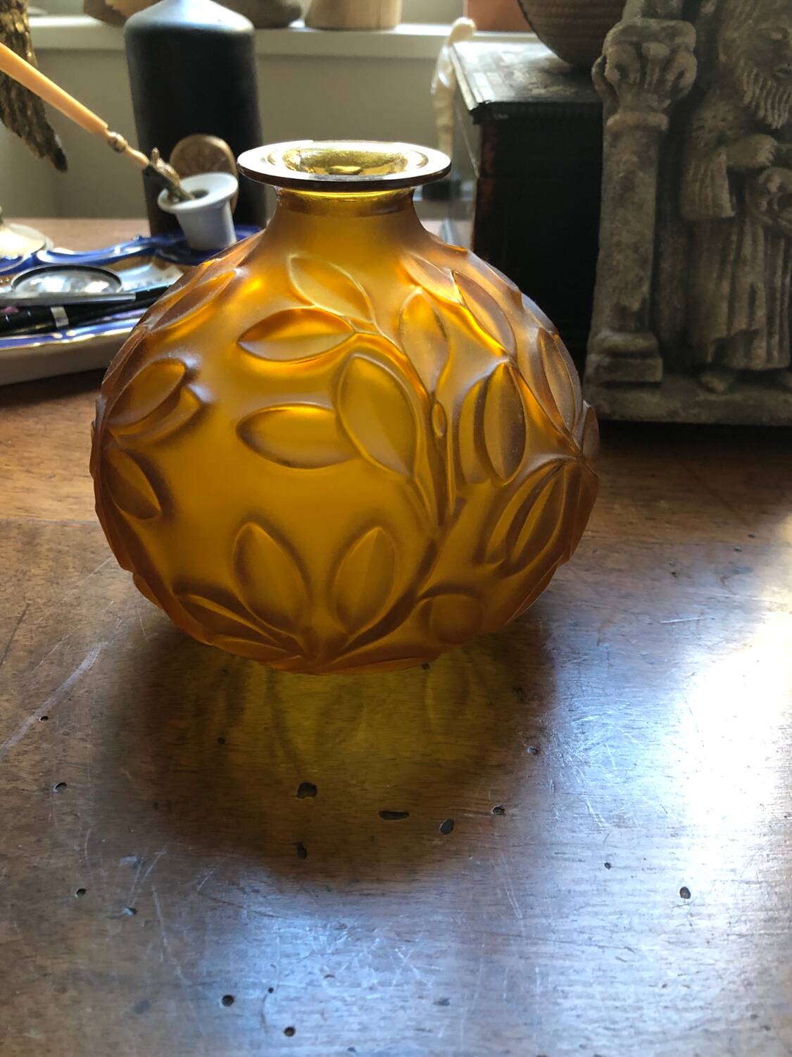 Art Deco glass vase Sabino