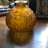 Art Deco glass vase Sabino