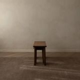 Vintage Oak Nesting Tables (Set of 3) – Rustic Modernist Side Tables, 1970s