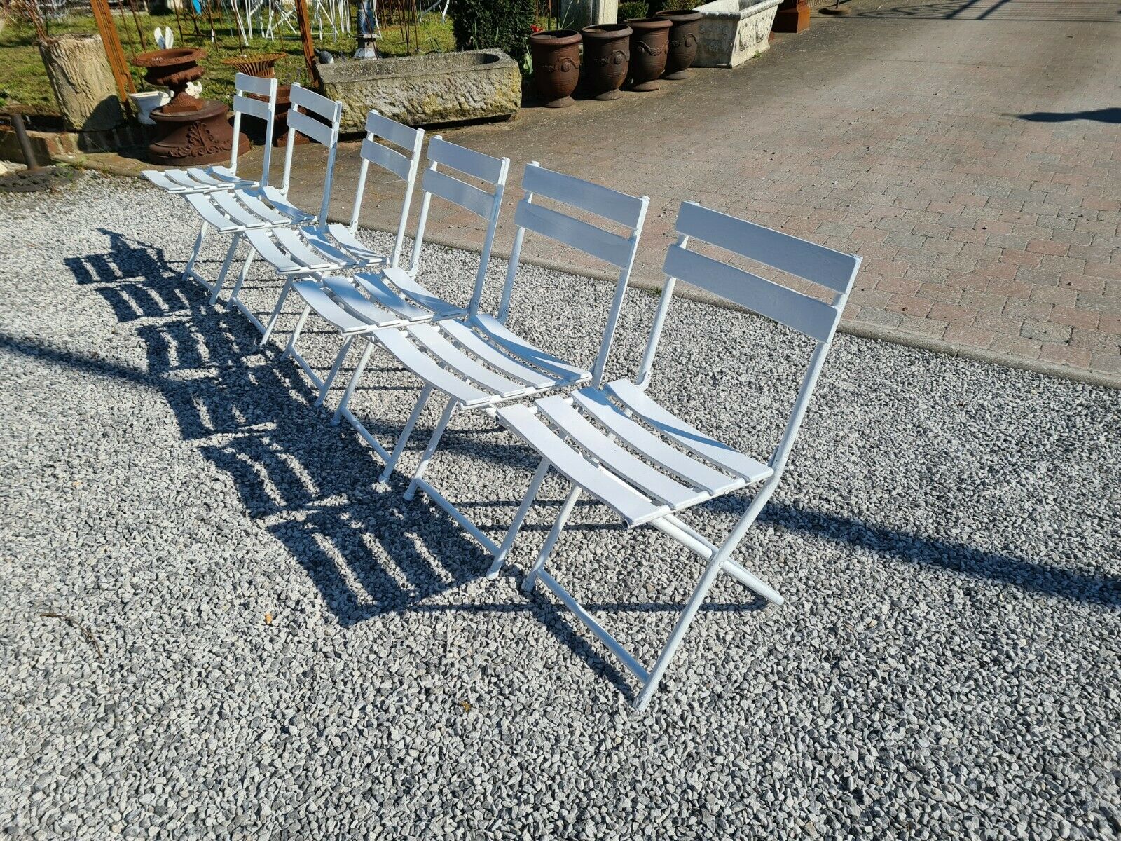 Folding iron garden chairs