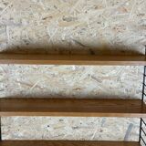 60's 70's oak string shelf module by Kajsa & Nils "Nisse" Strinning Sweden