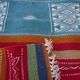 Kilim blue orange red multicolor handmade 110x60cm