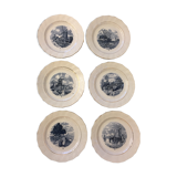 6 plates Delft series Moulin des loups & Hamage Nord