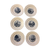 6 plates Delft series Moulin des loups & Hamage Nord
