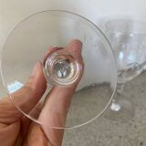 2 verres à vin en cristal