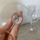2 crystal wine glasses