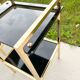 Pair of bedside tables or side tables, Hollywood Regency style,