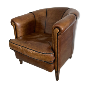 Fauetuil cuir de mouton