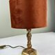 Lampe en laiton et velours