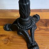Marble and cast iron pedestal table