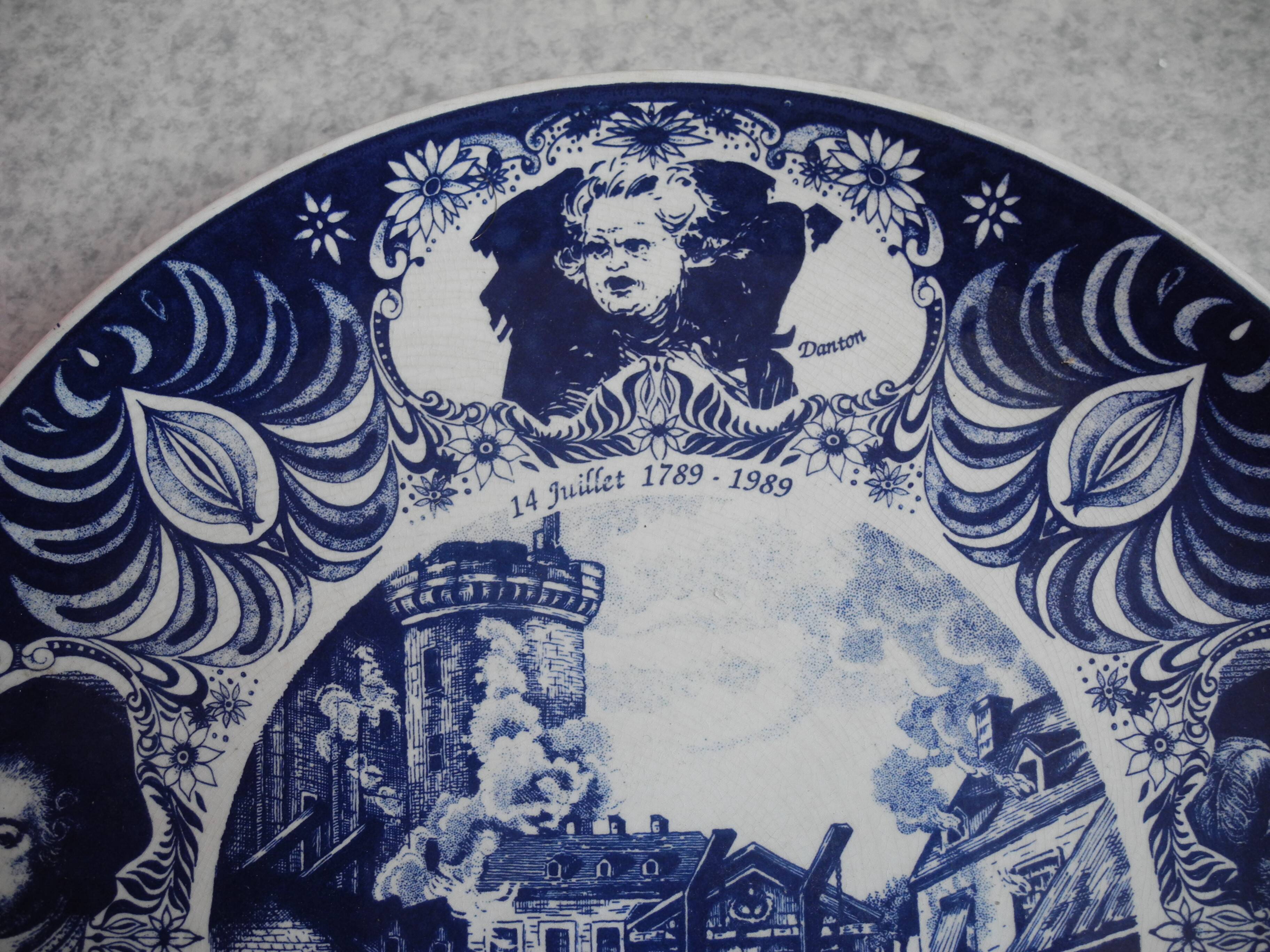 old Delft earthenware dish bicentenary French Revolution old Dutch dish