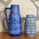 Paire de vases assortis 1960-1970 Scheurich bleu - gris