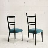 Pair of Italian high-backed chairs, 1950s