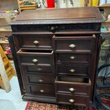 Pupitre meuble écritoire à tiroirs ancien