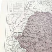 Old map of Romania and Bulgaria 43x43cm from 1950