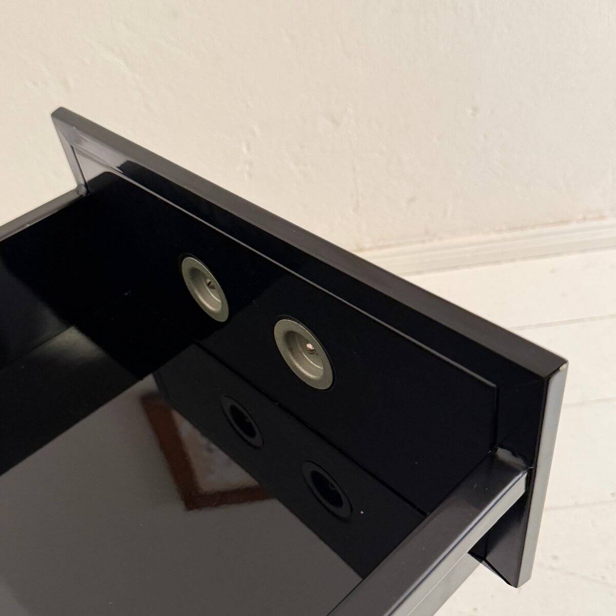 German Bauhaus Writing Desk in Black Lacquered Metal, 1925
