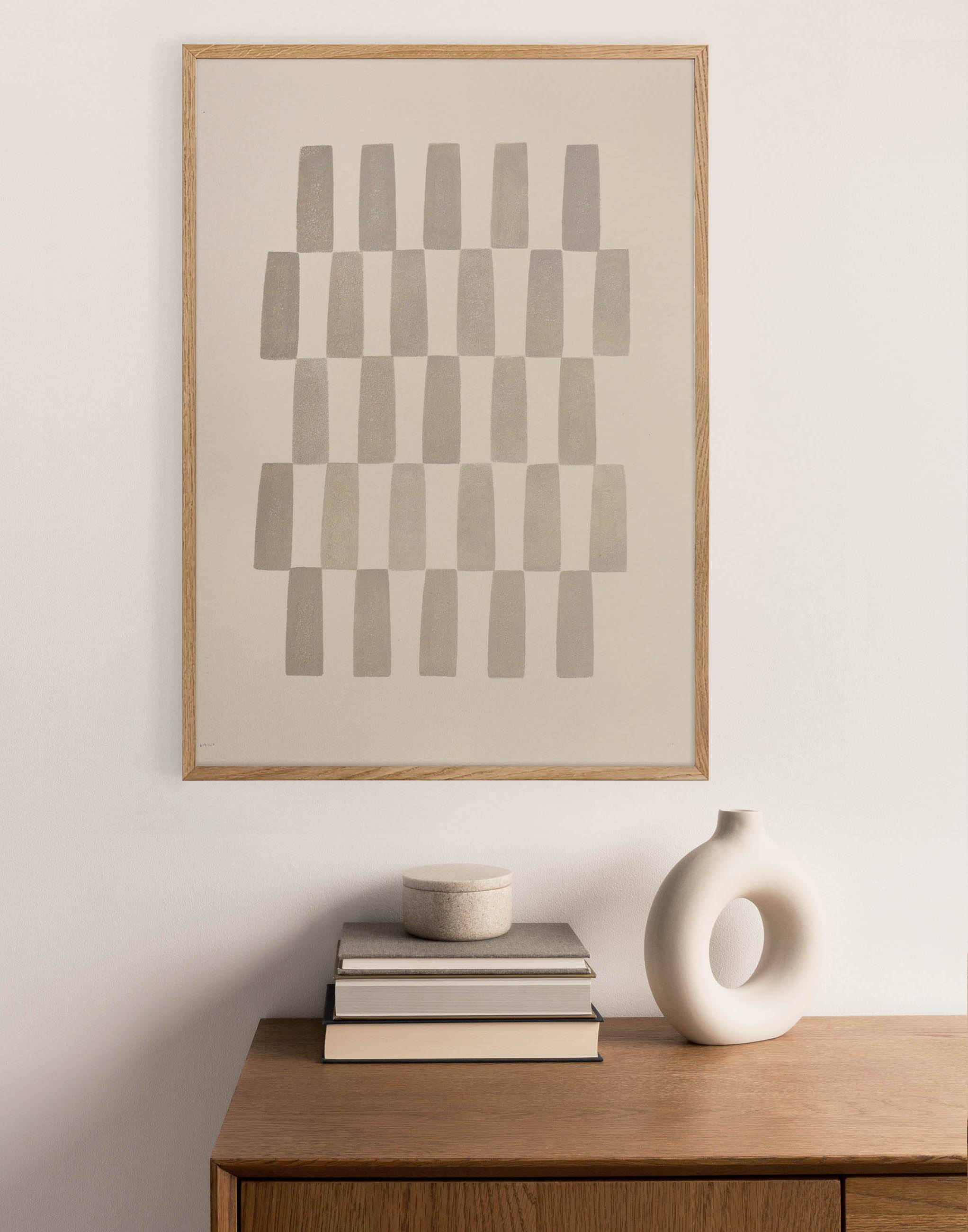 Painting 50x70cm abstract minimalist signed Eawy