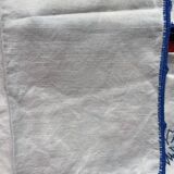6 serviettes anciennes en lin brodées