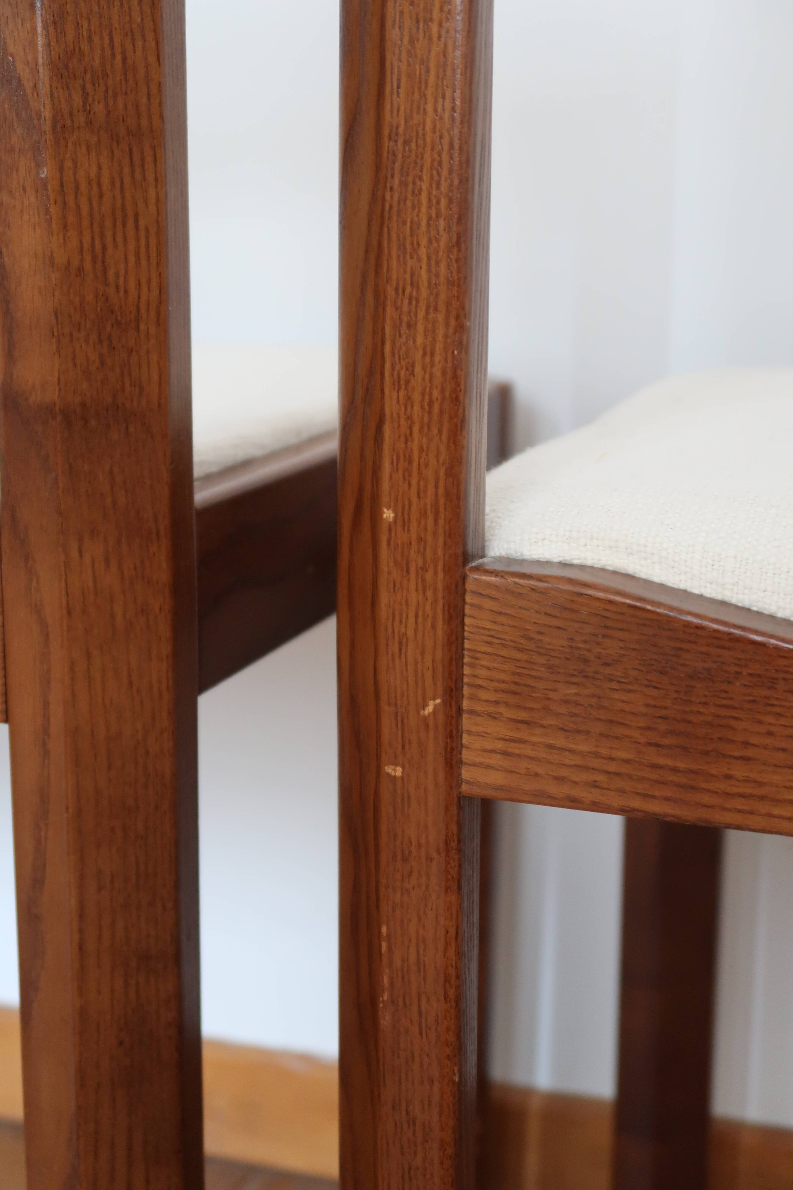 4 modernist cream chairs