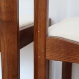 4 modernist cream chairs