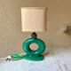 Table lamp in art ceramic Bordeaux