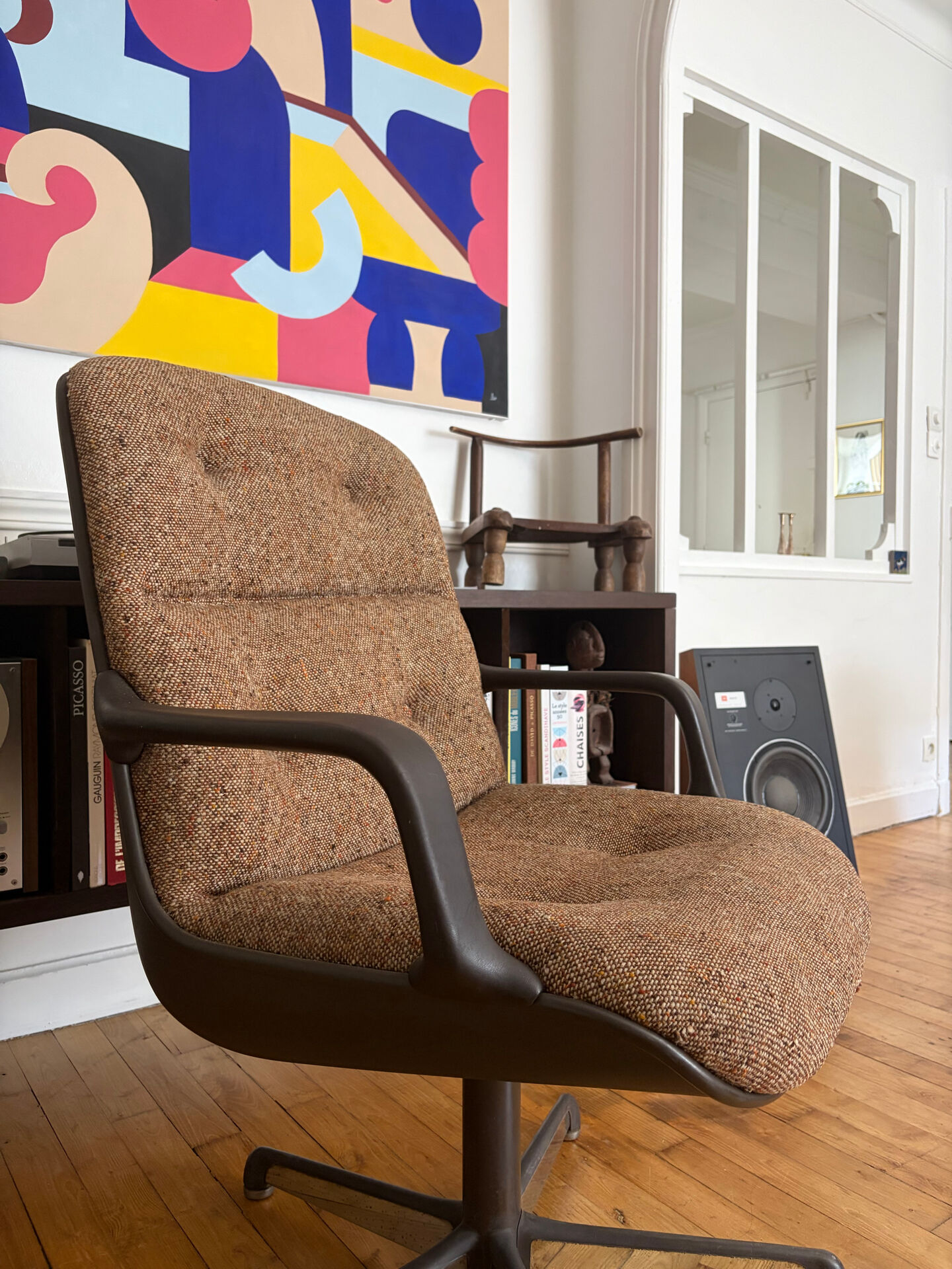 Fauteuil édition Comforto dans le goût de Charles Pollock