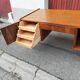 Vintage desk 2 doors 1 drawer compass feet
