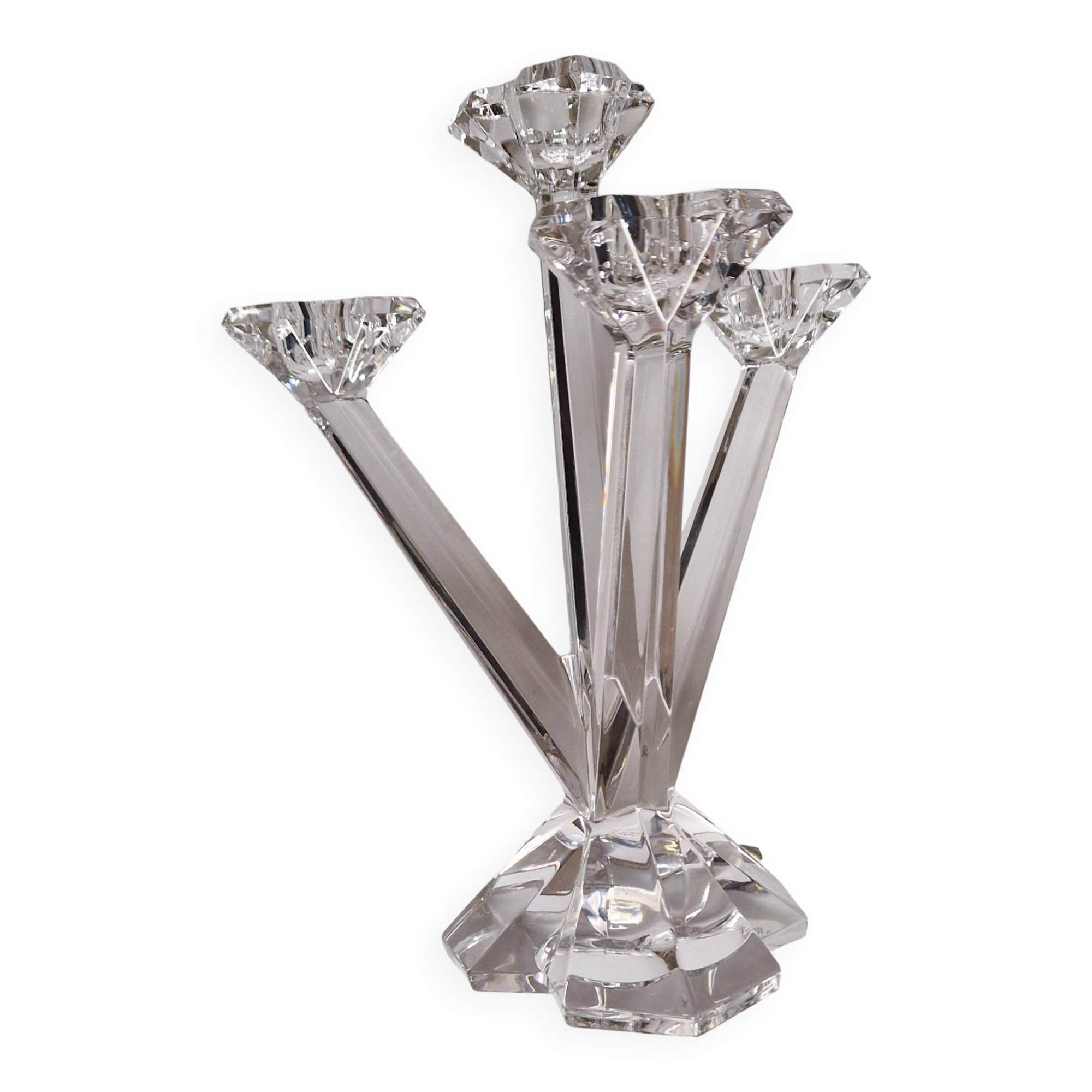 Bougeoir 4 branches en cristal Villeroy & Bosch, état neuf