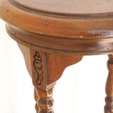 Turned cherry wood pedestal table