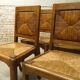 Série de 4 chaises en chêne et paille, 1950