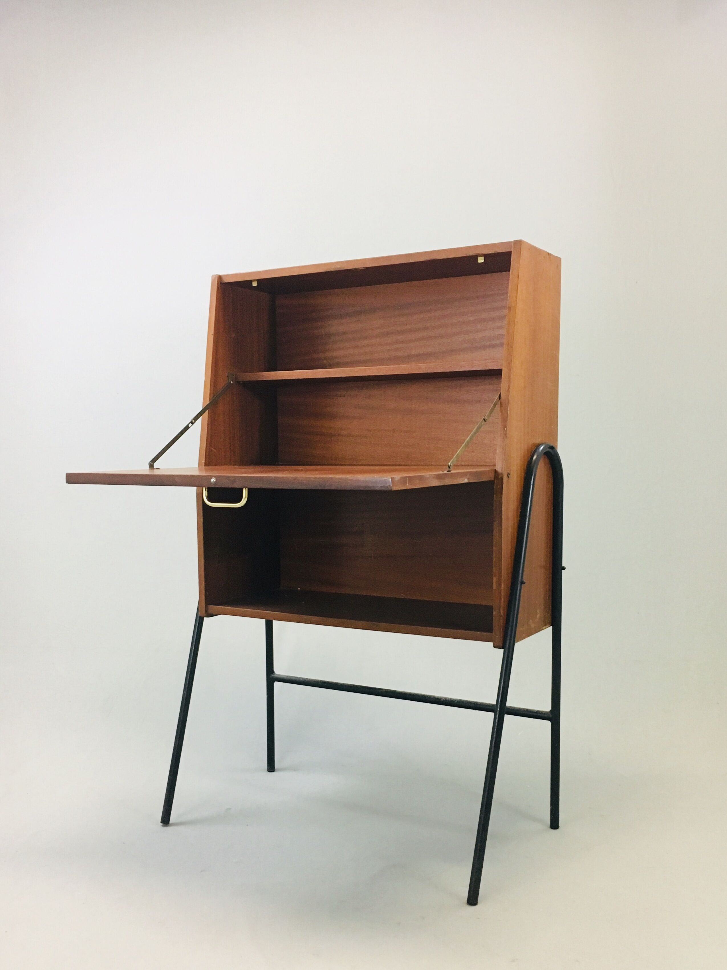 A hinged tray teak Secretary