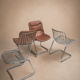 Set of 4 chrome chairs G. Rinaldi