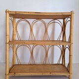 Set of bamboo and rattan shelves