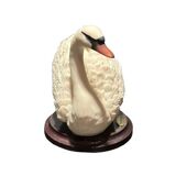 Set of two sculptures representing swans by Guiseppe Armani