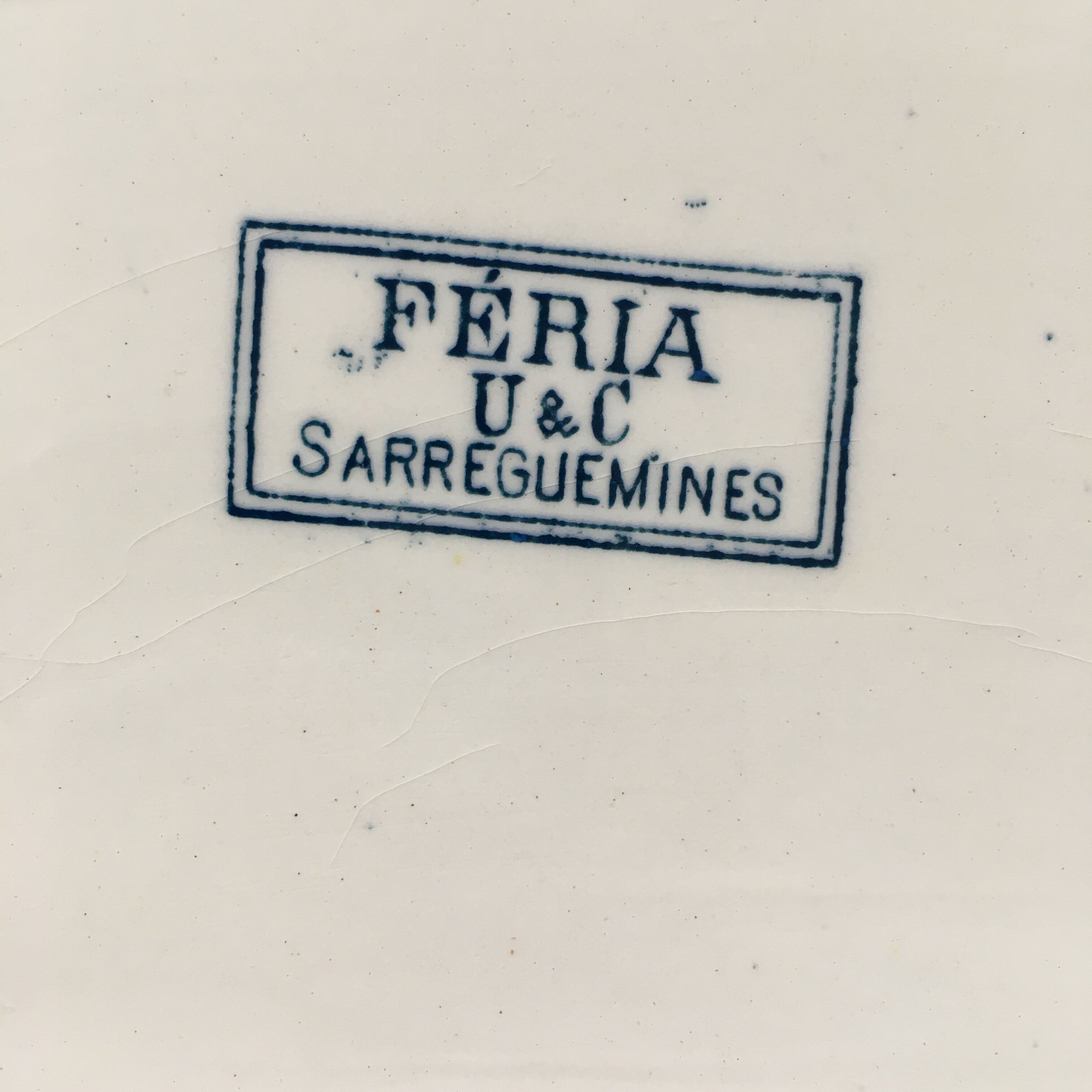 Sarreguemines blue Feria oval dish