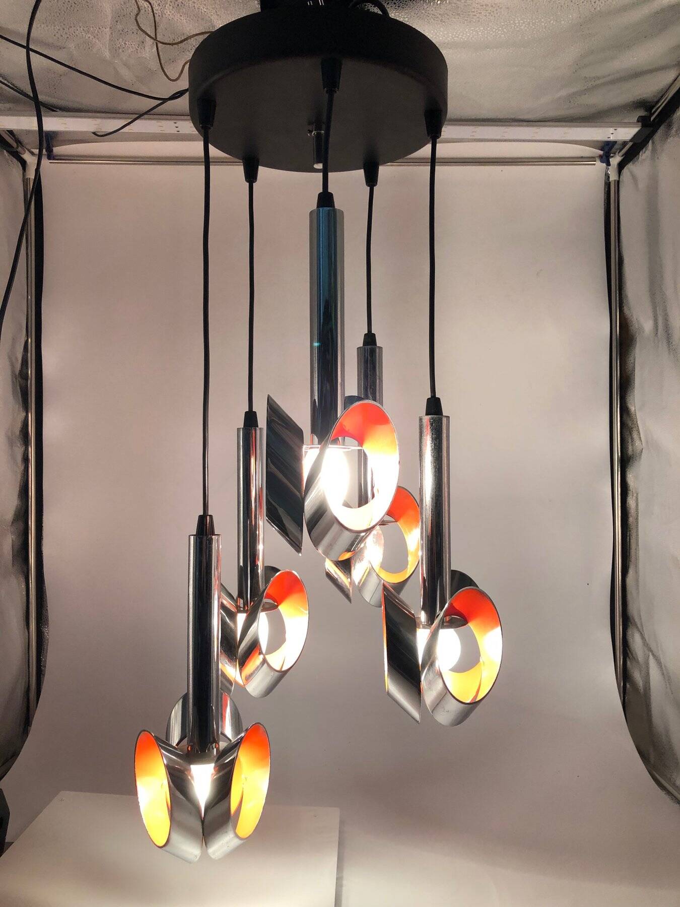 Vintage Cascade Pendant Light • Massive • Space Age • 1960