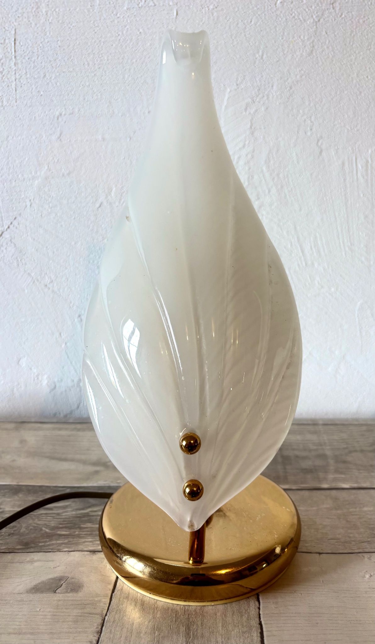 Large vintage leaf lamp - Murano - Italian design - Hollywood Regency