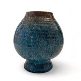 Accolay, Turquoise Ceramic Spinning Top Vase, 1960.