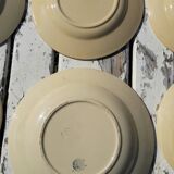Set of 5 plates and 1 deep dish in Boch earthenware