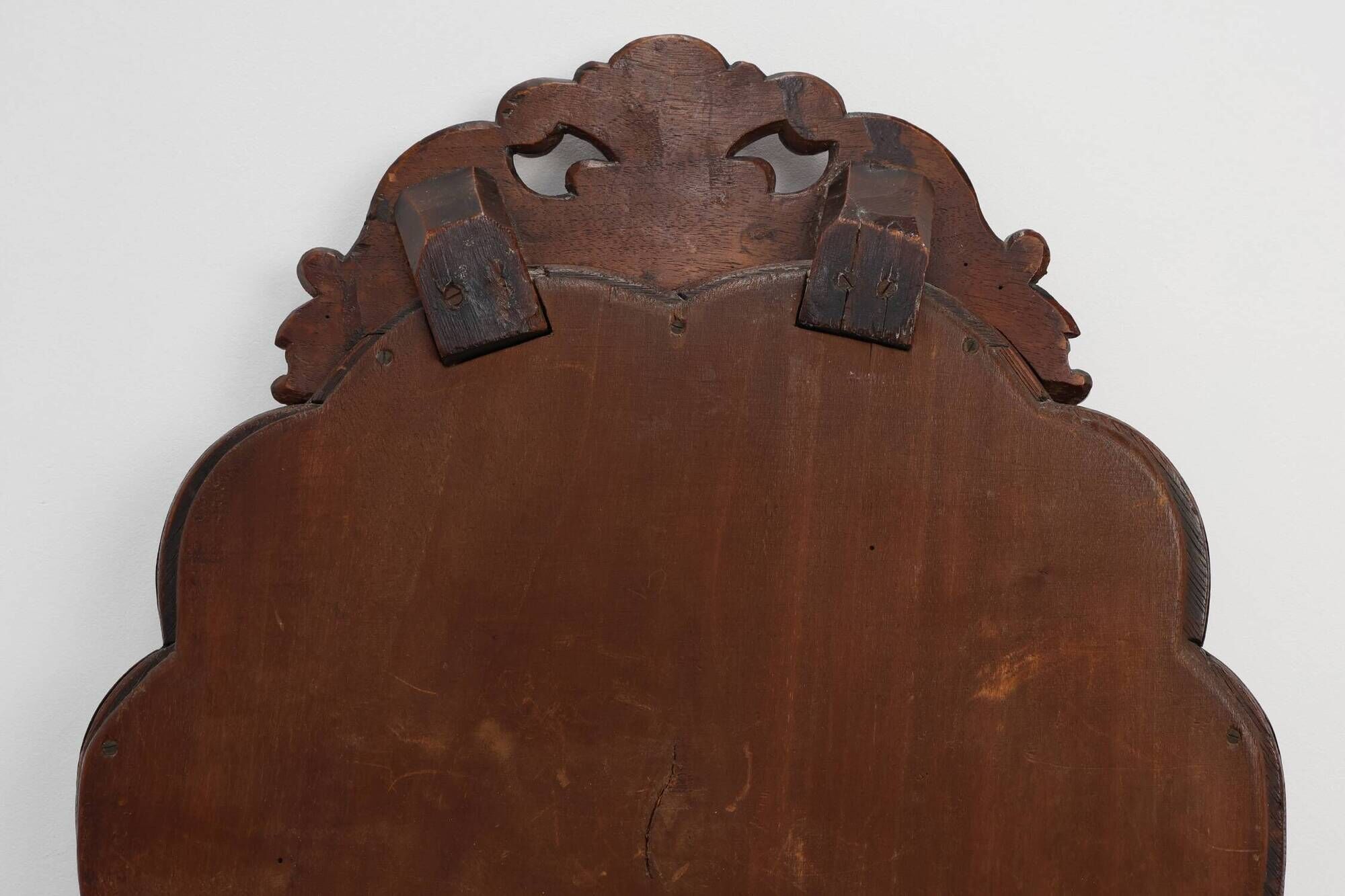 Louis XV style scalloped root veneer mirror, France late 19th century