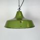 Industrial Italian Green Enamel Factory Pendant Lamp, 1960s