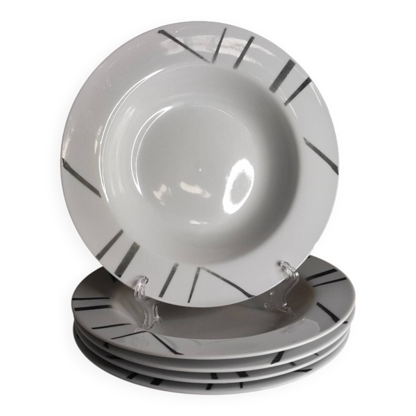 Assiettes creuses porcelaine fine
