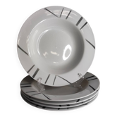 Assiettes creuses porcelaine fine
