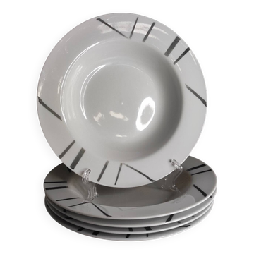 Fine porcelain soup plates