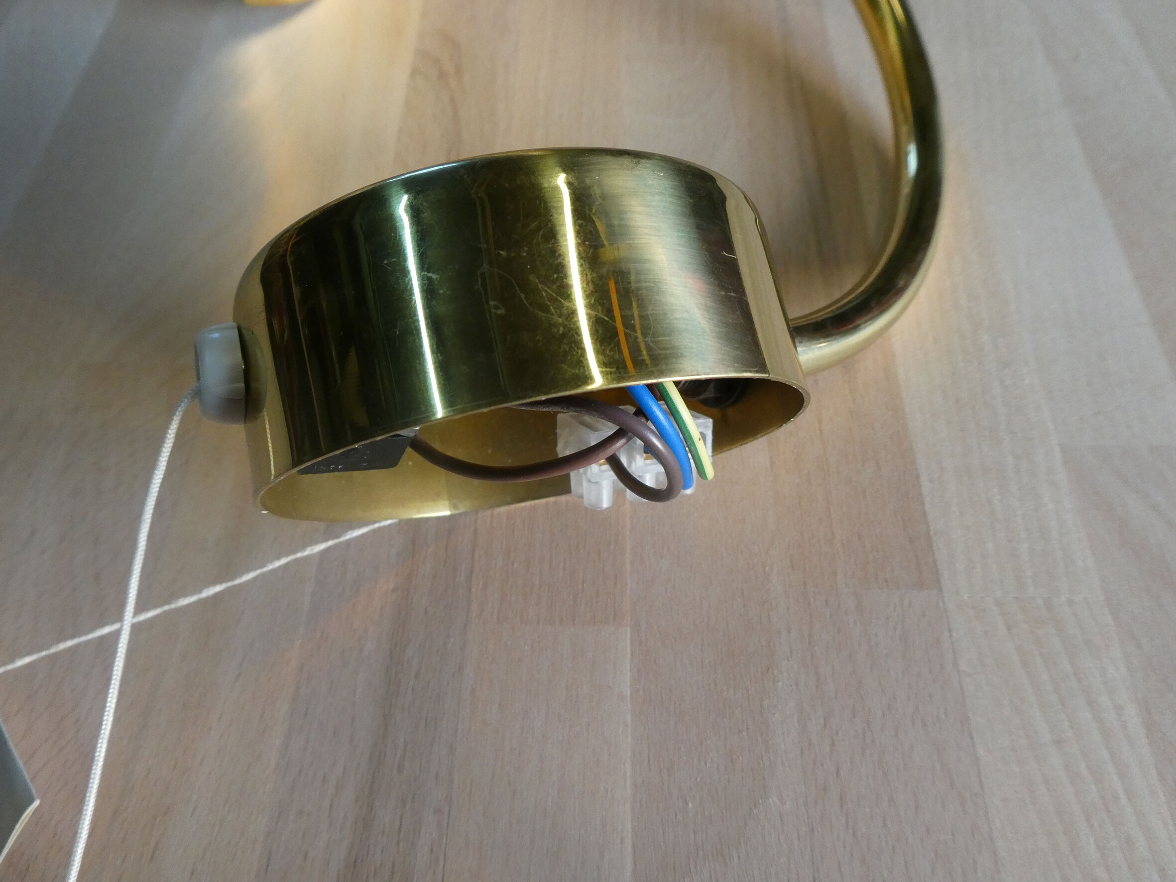 Design golden wall lamp by Sergio Bernardi - Italy